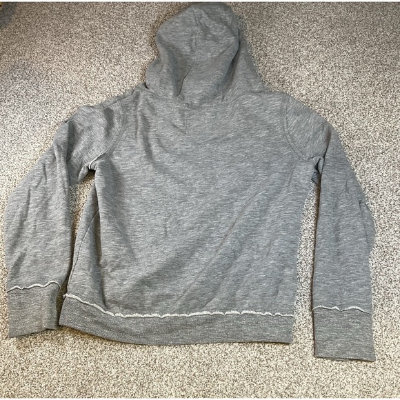 American Eagle Hoodie Womens Size Large Hooded Sweatshirt Gray Alpine Chalet - Picture 7 of 8